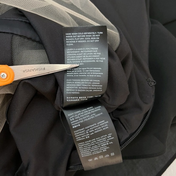 BEBE Size 4 Black Nude Mesh Sexy Chiffon Sleeveless Palazzo Slit Pants Jumpsuit - Picture 13 of 13